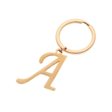 A/ゴールド(007) | イニシャルキーリング | PINK-latte