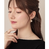 ノットリボン一粒パール調ピアス | Couture brooch | 詳細画像1 