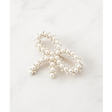 ゴールド(007) | パール調リボンモチーフブローチ | Couture brooch