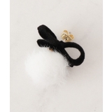 ベロアリボンフェイクファーピアス | Couture brooch | 詳細画像2