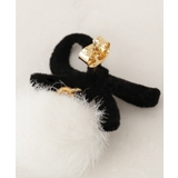 ベロアリボンフェイクファーピアス | Couture brooch | 詳細画像3