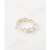 プチパール調ゴールドリング | Couture brooch | 詳細画像2