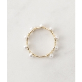 プチパール調ゴールドリング | Couture brooch | 詳細画像3