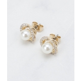 ゴールド(007) | パール調ビジューピアス | Couture brooch