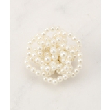 ホワイト(001) | ローズパール調ブローチ | Couture brooch