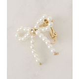 パール調リボンデザインイヤリング | Couture brooch | 詳細画像2 