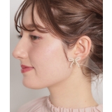 パール調リボンデザインイヤリング | Couture brooch | 詳細画像5 