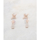 ピンクシルバー(005) | スターセットピアス | grove