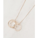 ピンクシルバー(005) | 3リングビジューネックレス | grove