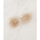 リバーシブルファーパール調ピアス | grove | 詳細画像1