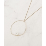 メタルビッグリングフェイクパールネックレス | grove | 詳細画像1 