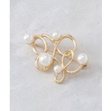 ゴールド(007) | 【雑誌掲載】ニュアンスメタルパール調ブローチ【入卒対応可】 | grove