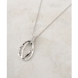 シルバー(006) | ツイストオーバルビジューネックレス | grove