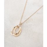 ゴールド(007) | ツイストオーバルビジューネックレス | grove