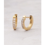 【ステンレス】メタルビジューフープピアス | grove | 詳細画像1 