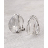 シルバー(006) | ビッグクリアメタルイヤリング | grove