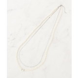 パール調ダイヤレーン2連ネックレス | grove | 詳細画像1 