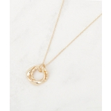 ゴールド(007) | ツイストメタルダブルリングショートネックレス | grove