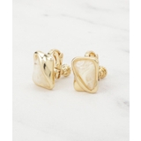 ライトベージュ(051) | メタルコンビスクエアイヤリング | grove