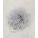 グレー(012) | シフォンチュールパール調コサージュ | grove