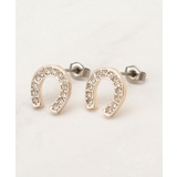 ピンクゴールド(005) | 【HORSESHOEシリーズ】キラキラビジューホースシューピアス | grove