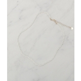 ホワイト(001) | プチパール調ショートネックレス | grove