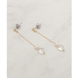 クリスタル/透明(000) | 天然石フェイクパールピアス【日本製】 | grove