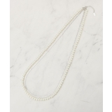 シルバー(006) | 【セレモニー】2連ダイヤレーン＆フェイクパールネックレス | SHOO・LA・RUE