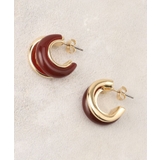 ボルドー(064) | エポ×メタル2連ピアス | OPAQUE.CLIP