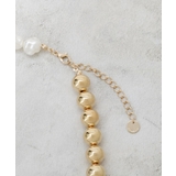 メタル×フェイクパール ショートネックレス | OPAQUE.CLIP | 詳細画像4 