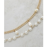 【2SET】2連フェイクパールチェーンネックレス | OPAQUE.CLIP | 詳細画像3 