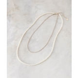 フェイクパール×ビジュー2連ネックレス | OPAQUE.CLIP | 詳細画像2 