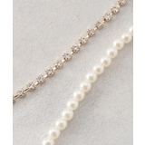 フェイクパール×ビジュー2連ネックレス | OPAQUE.CLIP | 詳細画像3 