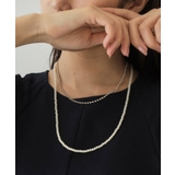 フェイクパール×ビジュー2連ネックレス | OPAQUE.CLIP | 詳細画像1 