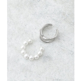 シルバー(006) | フェイクパール メタル セットイヤーカフ | OPAQUE.CLIP