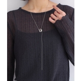 U字メタル×フェイクパール ロングスライドネックレス | OPAQUE.CLIP | 詳細画像1