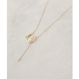 ゴールド(007) | U字メタル×フェイクパール ロングスライドネックレス | OPAQUE.CLIP