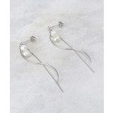 シルバー(006) | アクリルパール しゃらしゃらピアス | OPAQUE.CLIP