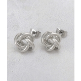 シルバー(006) | オーバルクロスデザインメタルピアス | OPAQUE.CLIP