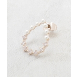 フェイクパール×ビジューしずくモチーフピアス | OPAQUE.CLIP | 詳細画像2 