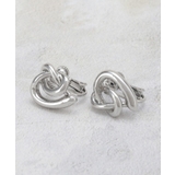 シルバー(006) | ニュアンスハ－トノットメタルイヤリング | OPAQUE.CLIP