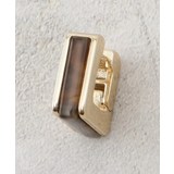 エポキシ樹脂×メタルスクエアカラーピアス | OPAQUE.CLIP | 詳細画像2 