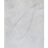 シルバー(006) | 2連デザインチェーンショートネックレス | OPAQUE.CLIP