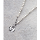 シルバー(006) | マルチウェイ フェイクパールY字ネックレス | Dessin