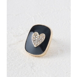 ハート ストーン スクエア チタンポスト スタッドピアス | ESPERANZA | 詳細画像2 