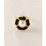 リングモノトーンフラワー&フェイクパールボタン フリーサイズ | ESPERANZA | 詳細画像2