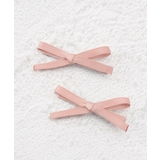 ピンク(072) | ヘアクリップ サテン スリム リボン 2個セット | ESPERANZA