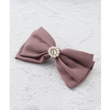 ピンク(072) | ビジュー付きリボンバレッタ | ESPERANZA