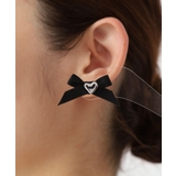 メタルピアス ハート ブラックリボン チタンポスト スタッドピアス | ESPERANZA | 詳細画像4 