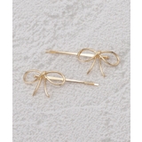 ゴールド(007) | リボンモチーフSETヘアピン  2個セット アメピン | ESPERANZA